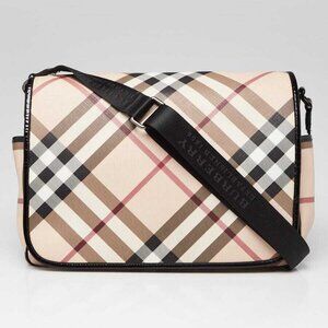 Burberry SuperNova Check Coated Canvas Diaper Bag
